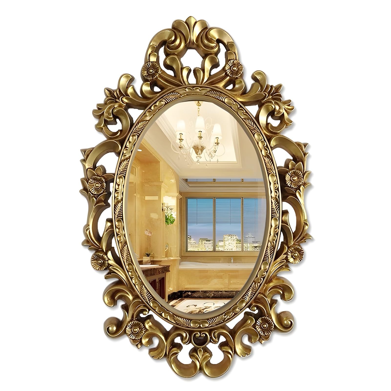 Amazon.co.jp: 壁掛け鏡 アンティーク ミラー 鏡 壁掛け ウォール